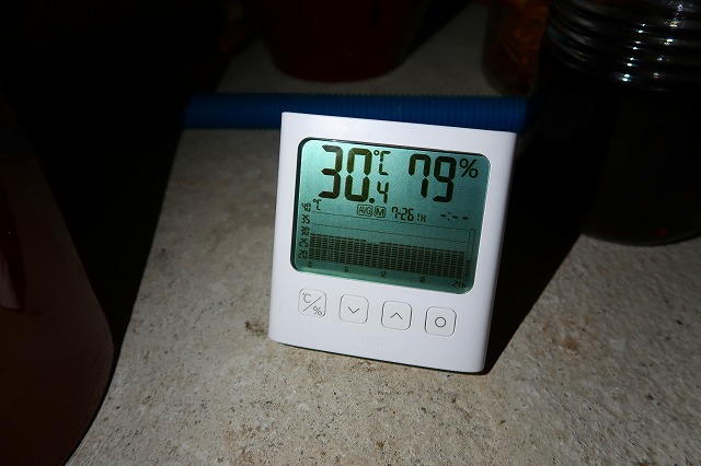 7/26の温度グラフと平均温度　平均湿度